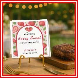 ベリースイートストロベリーベビーシャワー スタンダードカクテルナプキン