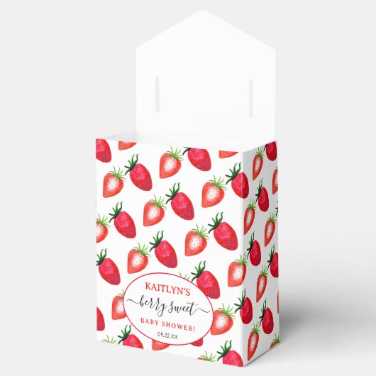 ベリースイートストロベリーベビーシャワー フェイバーボックス (オープン)