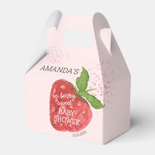 ベリースイートストロベリーベビーシャワー フェイバーボックス (正面サイド)