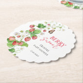 ベリースイートストロベリーベビーシャワー ペーパーコースター (アングル)