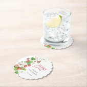 ベリースイートストロベリーベビーシャワー ペーパーコースター (インサイチュ)