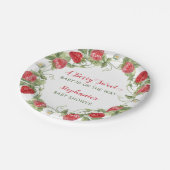 ベリースイートストロベリーベビーシャワー ペーパープレート (アングル)