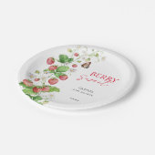 ベリースイートストロベリーベビーシャワー ペーパープレート (アングル)