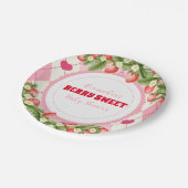 ベリースイートストロベリーベビーシャワー ペーパープレート (アングル)