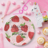 ベリースイートストロベリーベビーシャワー ペーパープレート (パーティー)
