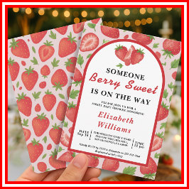ベリースイートストロベリーベビーシャワー 招待状