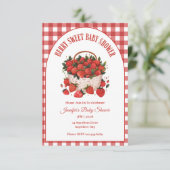 ベリースイートストロベリーベビーシャワー 招待状 (スタンド正面)