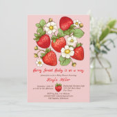 ベリースイートストロベリーベビーシャワー 招待状 (スタンド正面)