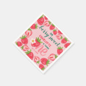 ベリースイートストロベリーベビー1st誕生日パーティー スタンダードカクテルナプキン (角)