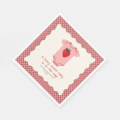 ベリースイートストロベリーボディスーツ赤ちゃんシャワー スタンダードランチョンナプキン (角)