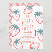 ベリースイートストロベリーレッドホワイト1st誕生日