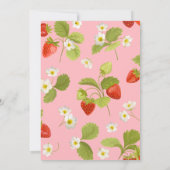 ベリースイートストロベリー誕生日招待状 招待状 (裏面)