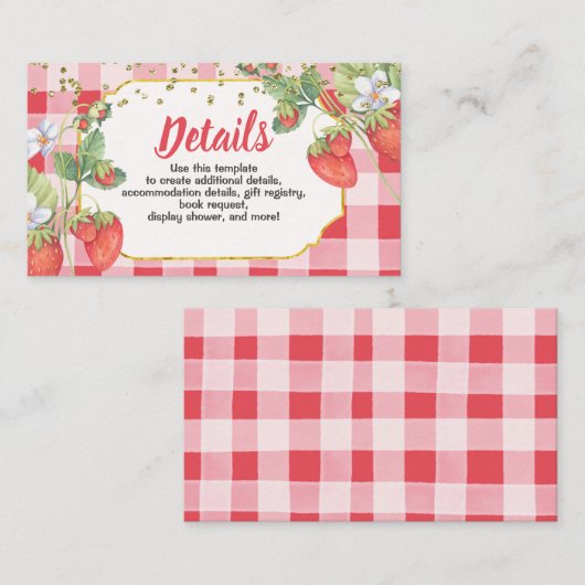 ベリースイートストロベリー誕生日詳細 エンクロージャーカード (正面/裏面)