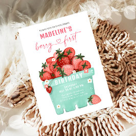 ベリースイートストロベリー農家市場誕生日 招待状