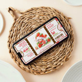 ベリースイートストロベリー1st誕生日チケット 招待状