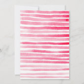 ベリースイートストロベリー1st誕生日パーティーピンクレッド 招待状 (裏面)