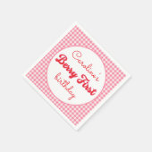 ベリースイートストロベリー1st誕生日パーティー スタンダードカクテルナプキン (角)