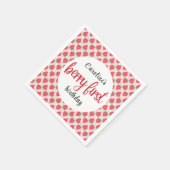 ベリースイートストロベリー1st誕生日パーティー スタンダードカクテルナプキン (角)