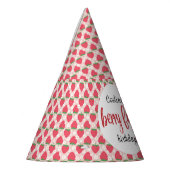 ベリースイートストロベリー1st誕生日パーティー パーティーハット (左)