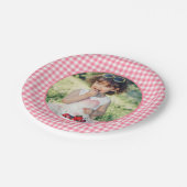 ベリースイートストロベリー1st誕生日パーティー ペーパープレート (アングル)