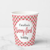 ベリースイートストロベリー1st誕生日パーティー 紙コップ (正面)