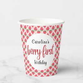 ベリースイートストロベリー1st誕生日パーティー 紙コップ