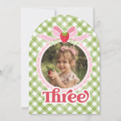 ベリースイートストロベリー3rd誕生日招待状 招待状 (裏面)