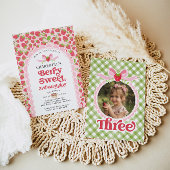 ベリースイートストロベリー3rd誕生日招待状 招待状