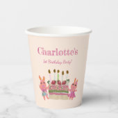 ベリースイートバニーバディーズ_pink 紙コップ (正面)