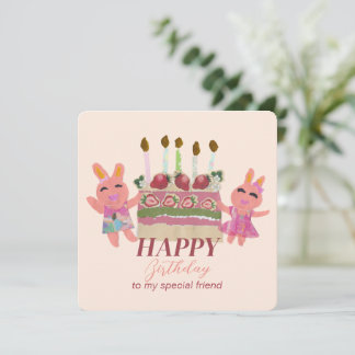 ベリースイートバニーバディ ノートカード