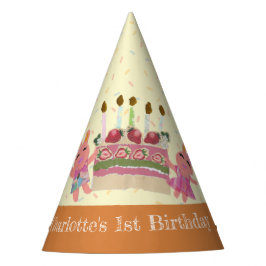 ベリースイートバンニーズイエロー子供の誕生日 パーティーハット