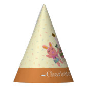 ベリースイートバンニーズイエロー子供の誕生日 パーティーハット (左)