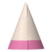 ベリースイートバンニーズピンク子供の誕生日 パーティーハット (裏面)