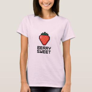 ベリースイートピクセルアートストロベリー – かわいいミニマリスト Tシャツ