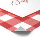 ベリースイートピクニックイチゴブライダルシャワー ポスター (角)