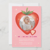 ベリースイートピンクケーキ招待状 招待状 (裏面)