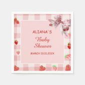 ベリースイートピンクコケットベビーシャワーナプキン スタンダードカクテルナプキン (正面)