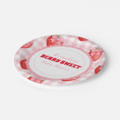 ベリースイートピンクコケットベビーシャワー ペーパープレート (アングル)