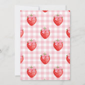 ベリースイートピンクコケットベビーシャワー 招待状 (裏面)