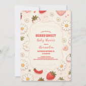 ベリースイートピンクコケットベビーシャワー 招待状 (正面)