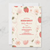 ベリースイートピンクコケットベビーシャワー 招待状 (正面)