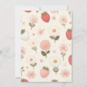 ベリースイートピンクコケットベビーシャワー 招待状 (裏面)