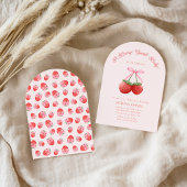 ベリースイートピンクコケットベビーシャワー 招待状