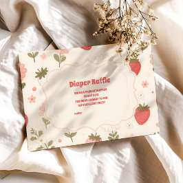 ベリースイートピンクコケットベビーディッパーラッフル エンクロージャーカード