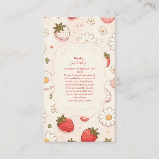 ベリースイートピンクコケットベビーブックスベビー エンクロージャーカード (正面)