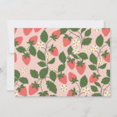 ベリースイートピンクストロベリーフォト2nd誕生日 招待状 (裏面)