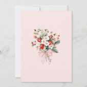 ベリースイートピンクモダンクボウ赤ちゃんシャワー 招待状 (裏面)