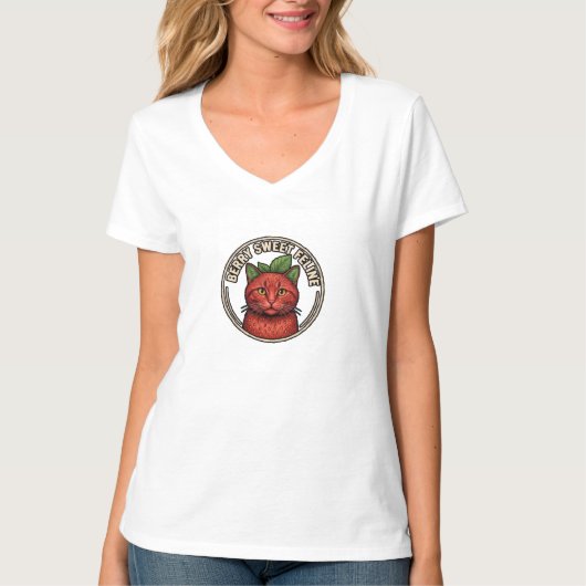 ベリースイートフェリネコのデザイン Tシャツ (正面)
