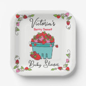 ベリースイートフルーツバスケットベビーシャワー ペーパープレート (正面)
