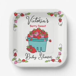 ベリースイートフルーツバスケットベビーシャワー ペーパープレート